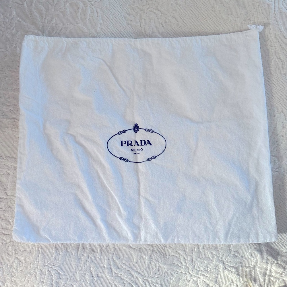 Prada White Drawstring Dust Bag